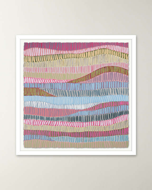 "Pink Fence 1" Framed Giclee on Paper by H. Scott